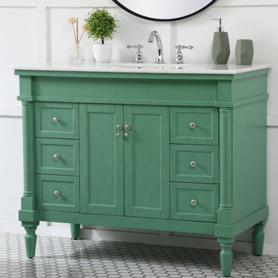 Meuble-lavabo simple 42 po avec plateau Caitlin
