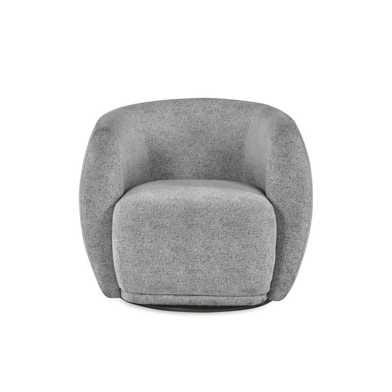 Upholstered Swivel Armchair, Grey