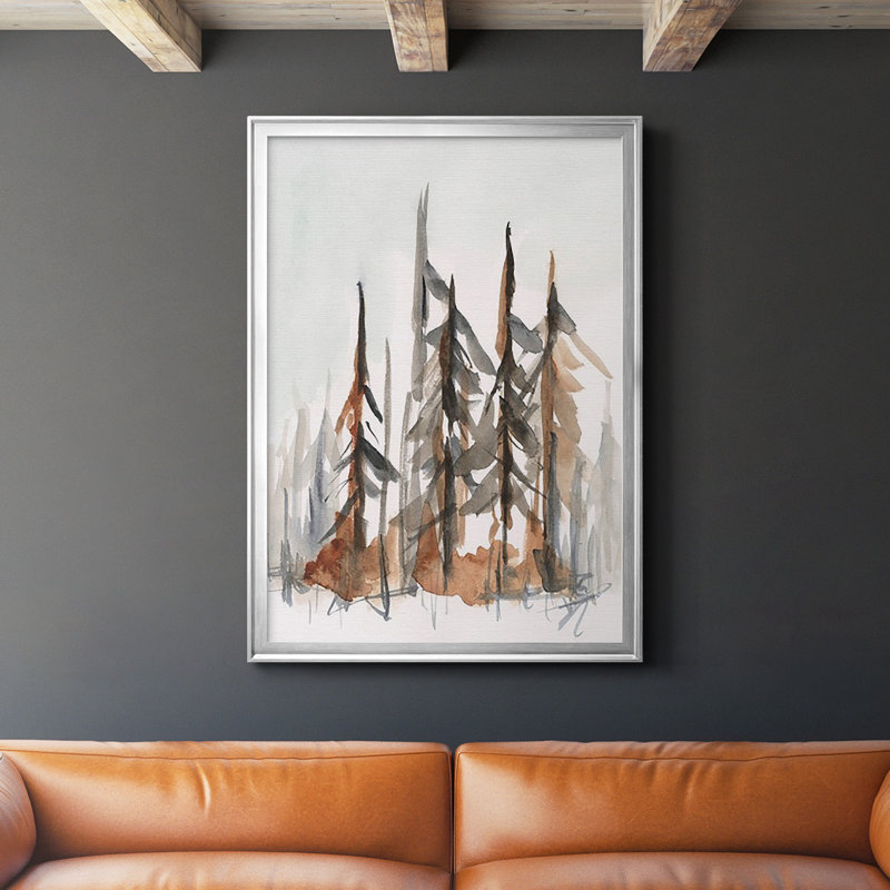Rustic Evergreen I, reproduction encadrée de qualité supérieure - prête à être accrochée, H 42,5 po x l 30,5 po x P 1 po