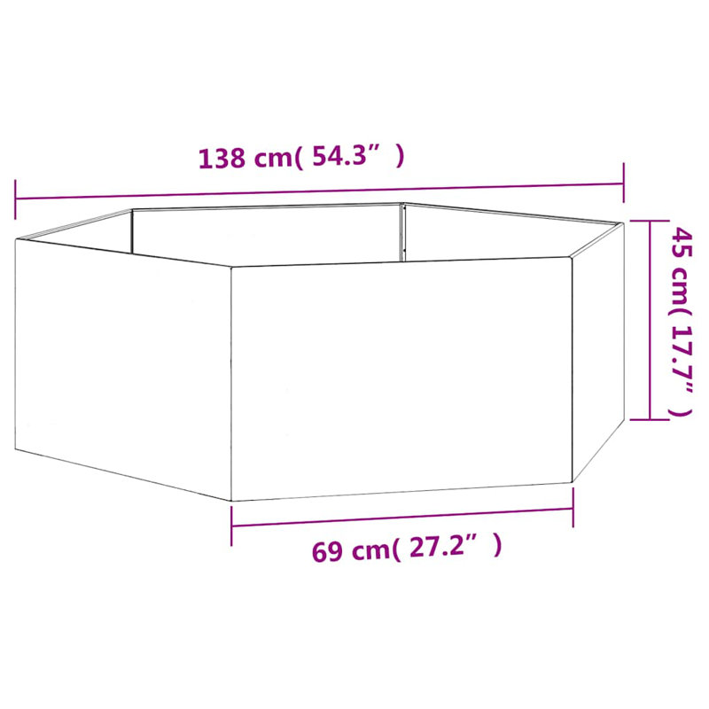 vidaXL Planter Rusty Corten Steel Extra Large Decorative Inlays