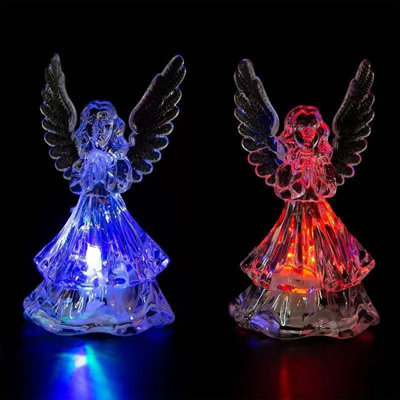 Veilleuses de Noël colorées en acrylique - Décoration de Noël transparente - Pendentifs et veilleuses - Jouets de Noël