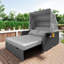 130 cm W Steel and Wicker Patio Daybed with Cushions-557772778