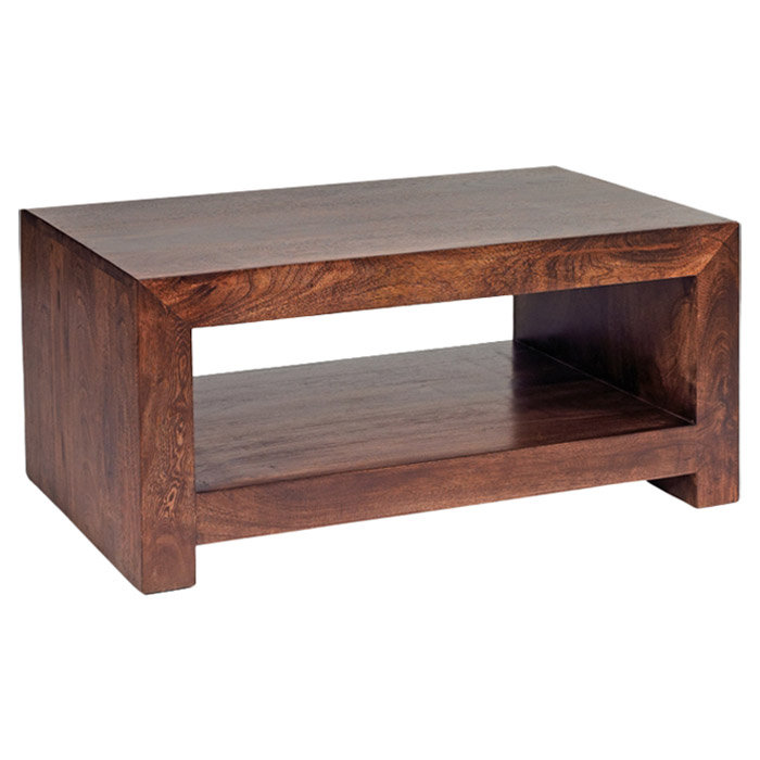 Eitai Solid Wood Sled Coffee Table with Storage