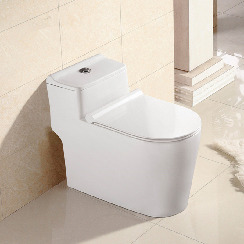 Toilette allongée une pièce à double chasse d'eau de qualité commerciale compacte 4 GPF