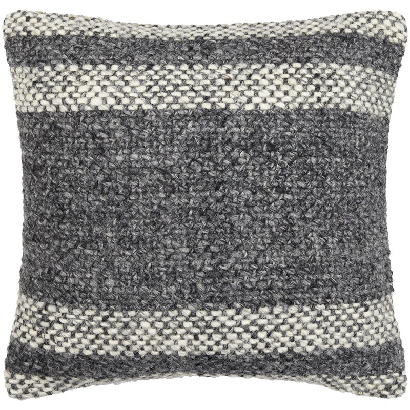 Coussin Serephine, H 20 po x l 20 po, Housse de coussin seulement - sans coussin, Kaki / beige