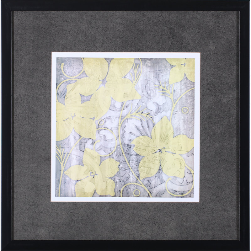 Jaune et gris i et ii jennifer grolier, reproduction d’art encadrée