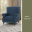 Fauteuil à dossier poussoir de style classique