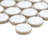 Ackland Silica White Glossy Penny Round 12 in. x 13 in. Porcelain Mosaic Floor and Wall Tile-1881274891