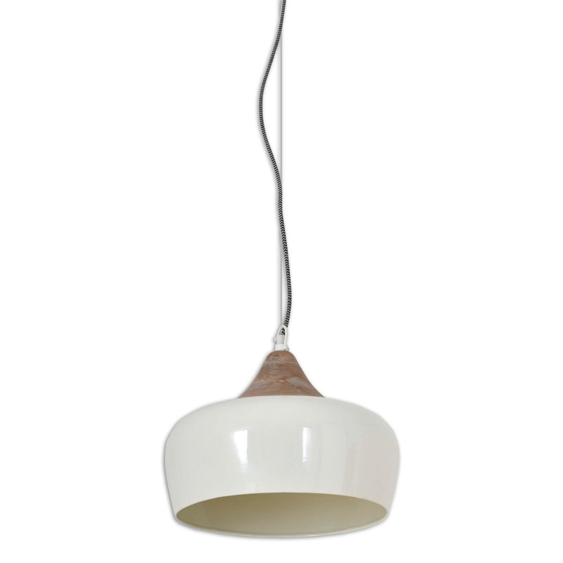 Israel 1 - Light White/Brown Dome Pendant