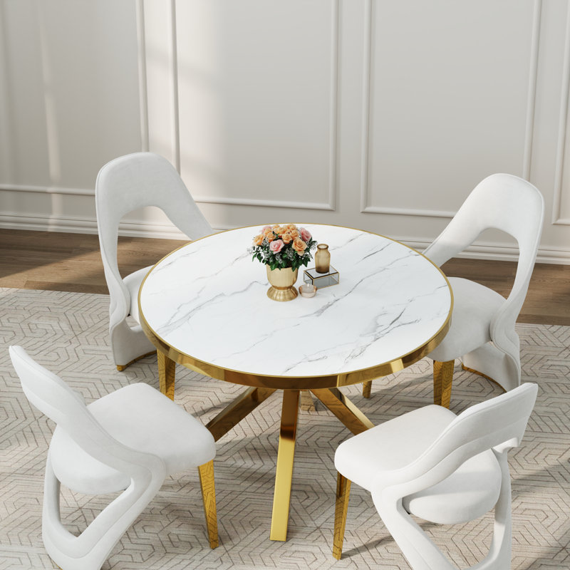 Ensemble de chaises d'appoint en velours 16,8 po H (ensemble de 2), Blanc