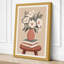 Flowers on a Stool Botanical 1 Piece Wrapped Canvas Wall Art-1326058268-1326058271