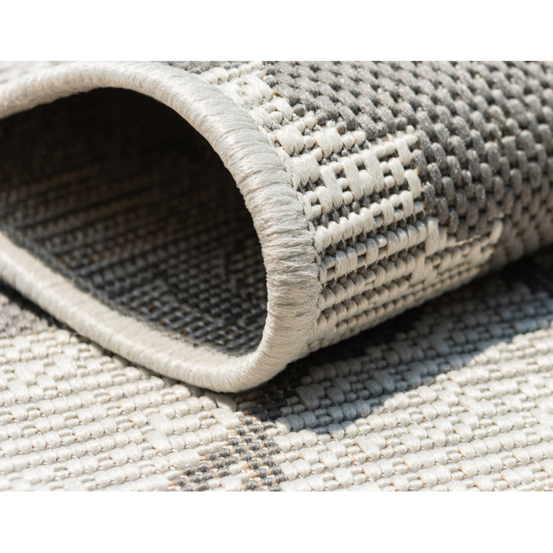 Tapis d'intérieur / extérieur gris Sebastian, Rectangle 3 pi 3 po x 5 pi 1 po