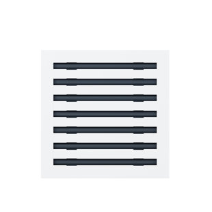 Grille de registre décorative pour mur et plafond en métal blanc mat