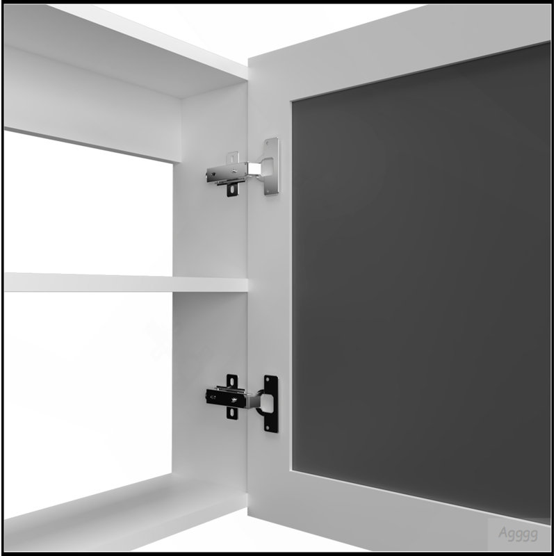 Medicine Cabinet Hailey, Bathroom, White, White