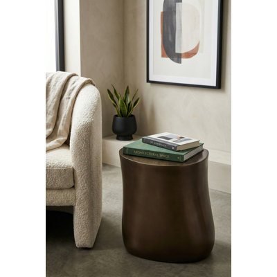 Table d'appoint Mellow, bronze poli