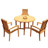 Wilkerson Outdoor 4 - Piece Teak Dining Set
