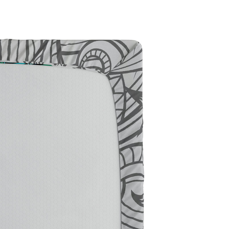 Microfiber Floral Fitted Sheet, Twin Fitted Sheet
