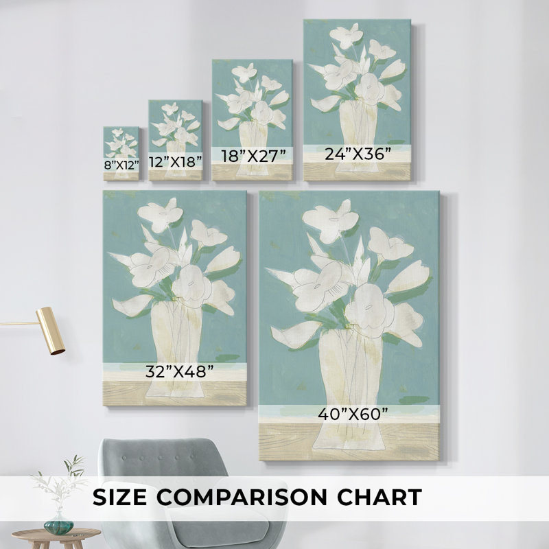 Muted Spring Arrangement I-Premium Gallery Wrapped Canvas -Ready to Hang, 36" H x 48" W