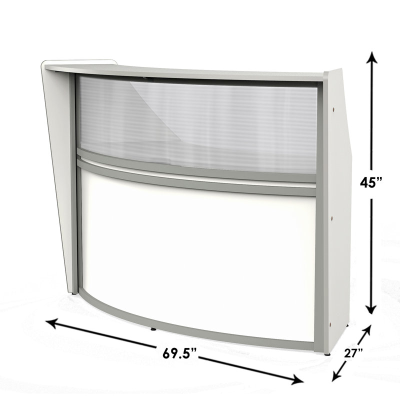 Synthetic Laminate Reception Desk, White