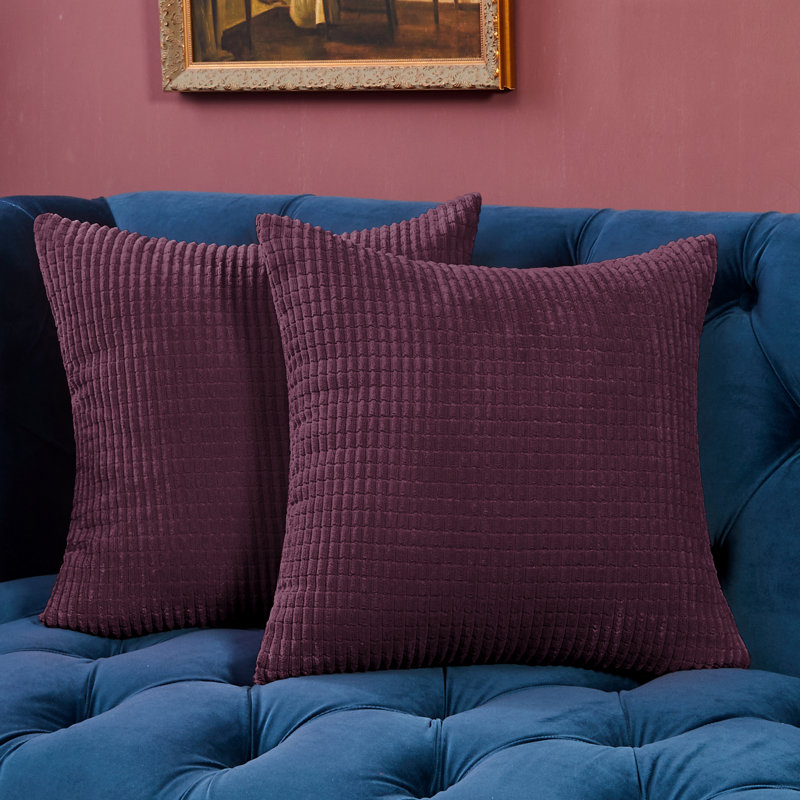 Deconov Square Pillow Cover, 24" x 24", Purple