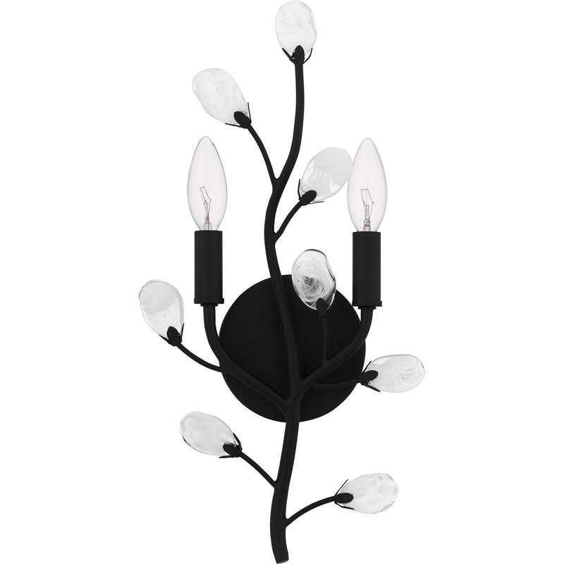 Applique murale 2 lumières Heiress, Noir mat