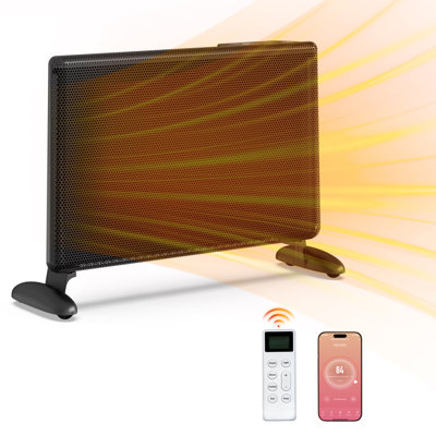1500 W 16.54 In Electric Ceramic Convection Space Heater In White With Tip-over Protection, App Remote Control