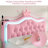 Largent Leather Upholstered Storage Bed with LED Lights and Crown Headboard, Kids Beds-8769282-8769280