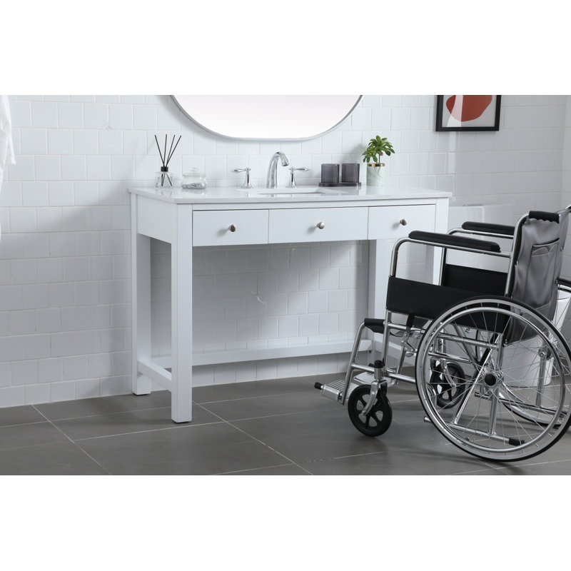 Ensemble de meuble-lavabo simple 48 po Hudson, Blanc
