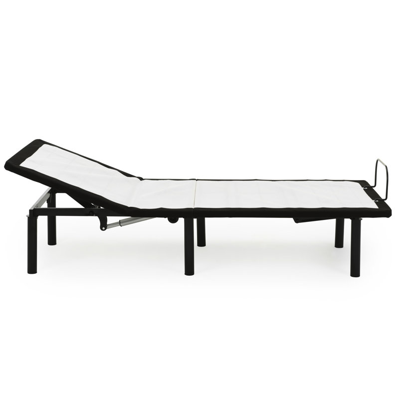 Grey Metal Twin Xl Bed, Head Adjustment Controlled With Wired Remote, Reduce Joint Discomfort Articulations Enabled By Grey,