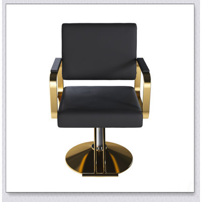 Hydraulic Salon Chair - 360° Swivel Barber Stylist Chair With Pump, Non-Tilting Hairdressing Chair For Professional Use