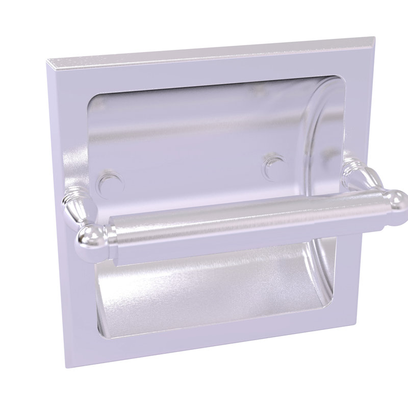 Porte-papier hygiénique encastré Regal, Chrome satiné