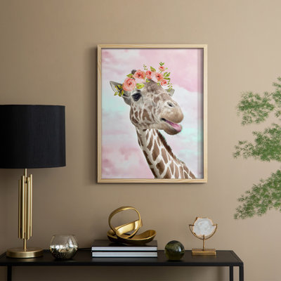 Floral Fun I Framed Print - Solid Wood