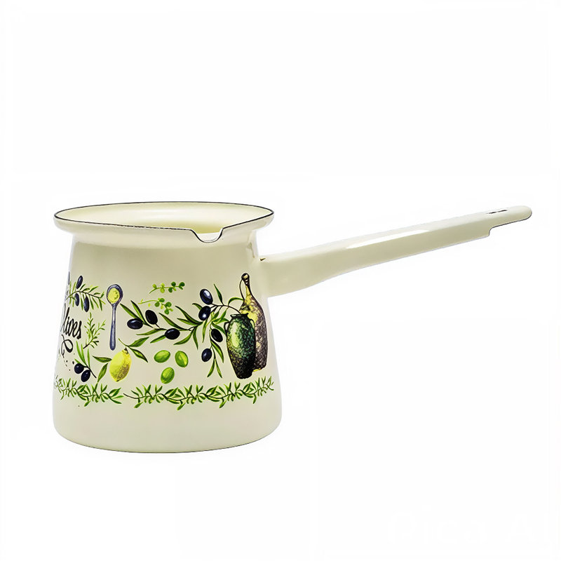 Cafetière en émail Olives - 0,4 L (0,42 pte)