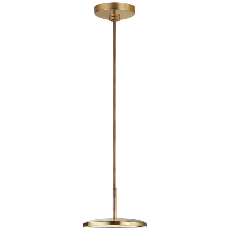 Peter Bristol Dot 9" Pendant, Natural Brass