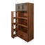 Armoire de cuisine de 70,87 po de hauteur avec tablette de rangement coulissante multi-fonctionnelle multi-niveaux, 1 tiroir, avec porte en verre à cadre en aluminium, cloche à nourriture autoportante avec support à micro-ondes pour salle à manger