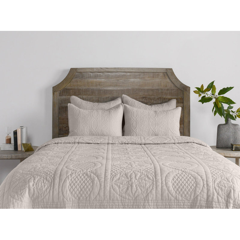 Anessa Quilt, King Quilt, Taupe