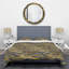 Ensemble de housse de couette de style mid-century à lignes pointues et ondulations-40702026