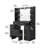 Vanity With Built-In Outlets And Lighted Mirror-1040948148