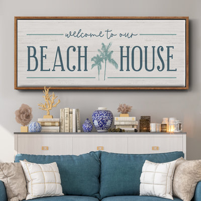 Our Beach House- Framed Canvas
