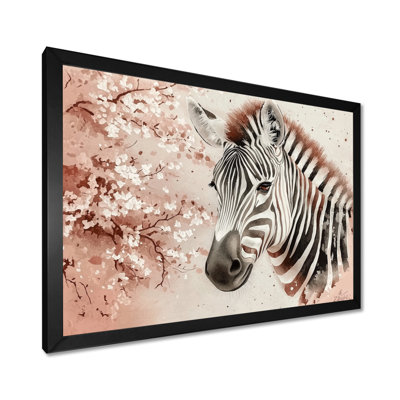 Zebra Tranquility Expression - impression murale zébrée