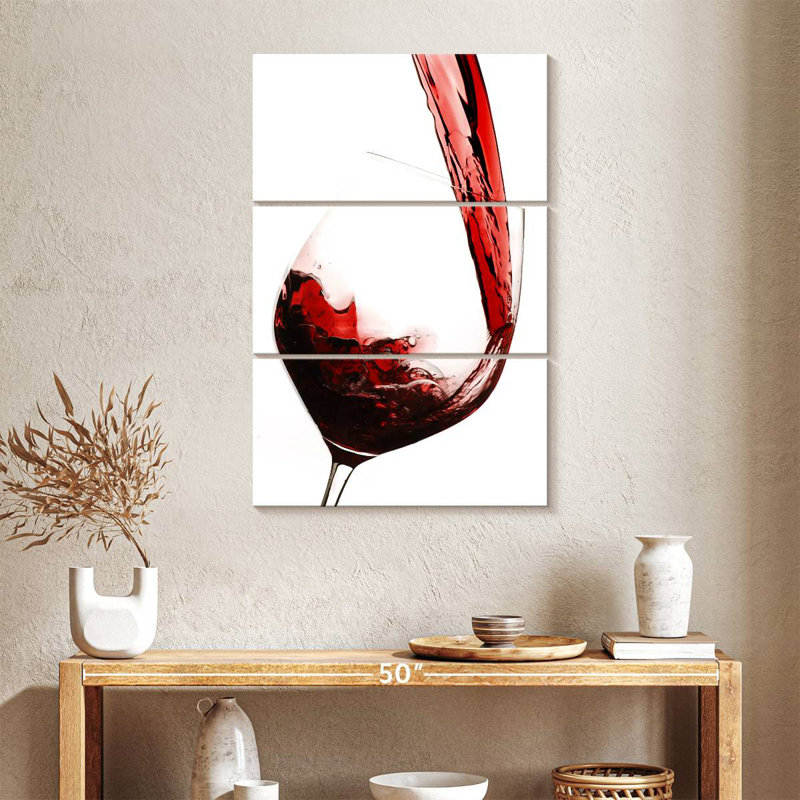 Yarlin Red Wine Flow, 65" H x 42" W