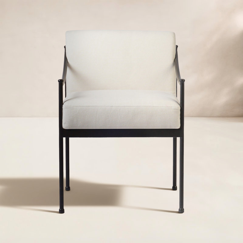 Outdoor Dining Armchair, Cream