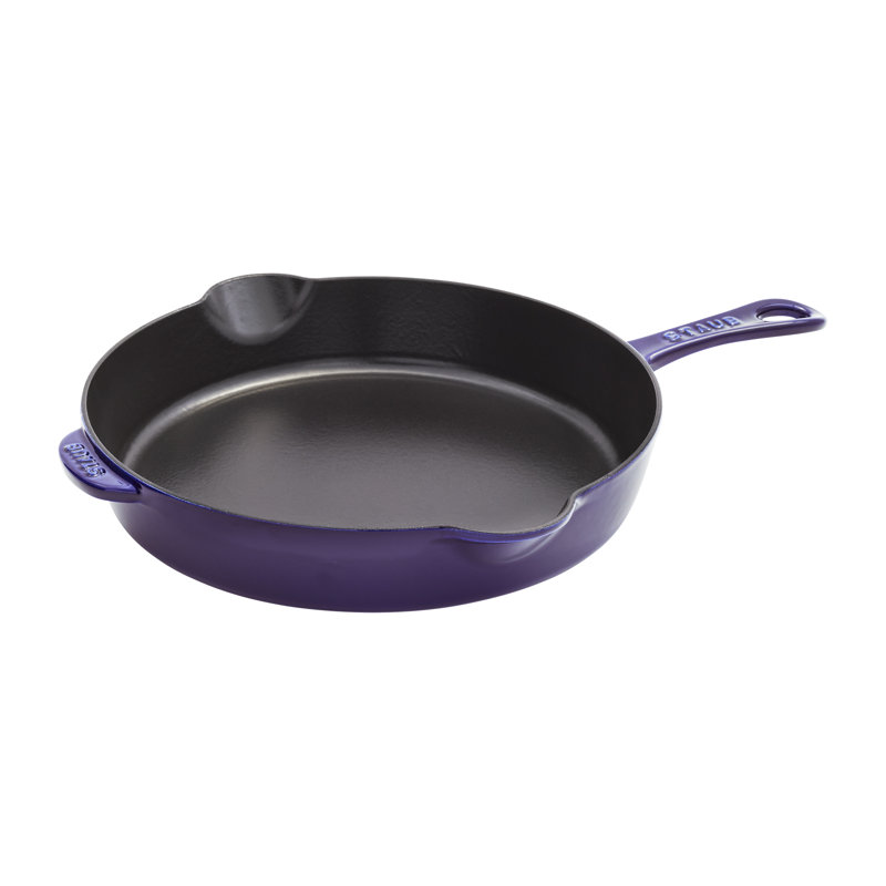 Pans Cast Iron Traditional Deep Frypan, Dark Blue, 8.5"