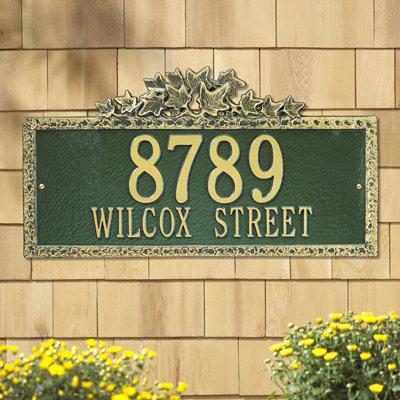 Ivy 2-Line Wall Address Plaque