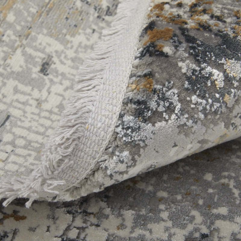 Viscose Abstract Indoor Rug, Runner 3'1" x 10'