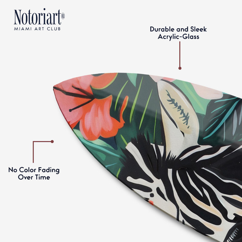 «Hidden in tropics», ensemble de planches de surf en acrylique, art mural côtier par Notoriart