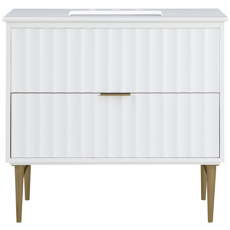 Meuble-lavabo à simple cuve Miha, Chrome chrome