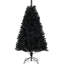 Arbre de Noël artificiel de 6 pi de hauteur, 1000 branches, ouverture automatique, base en acier, noir, pour le bureau personnel