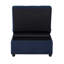 Banc à plateau relevable moderne avec revêtement en velours bleu foncé et lit escamotable - Structure en bois massif pour plus de durabilité