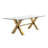 Nataliyah Glass Top Metal Base Dining Table